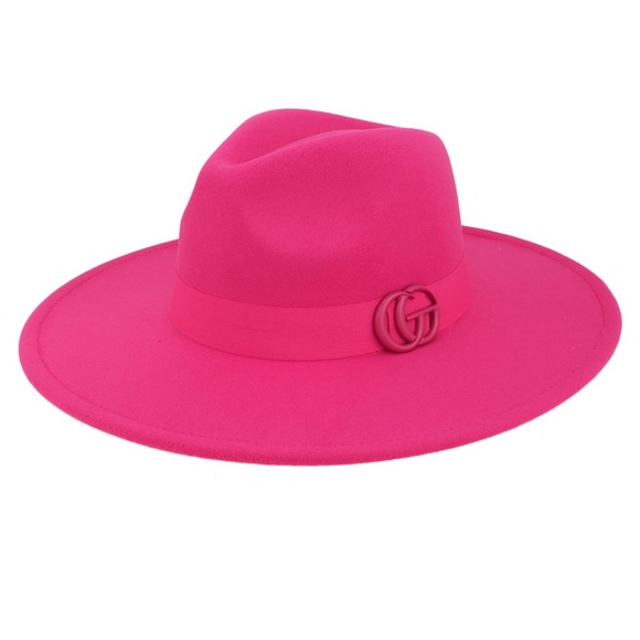 •Glam On• Felt Fedora Logo Hat (Red Edition) - Picture 5 of 14